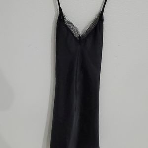 Black Satin chemise Xs